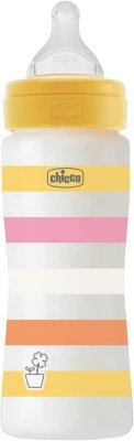 CHICCO Babyflasche Wohlfühlsilikon 330 ml Mädchen