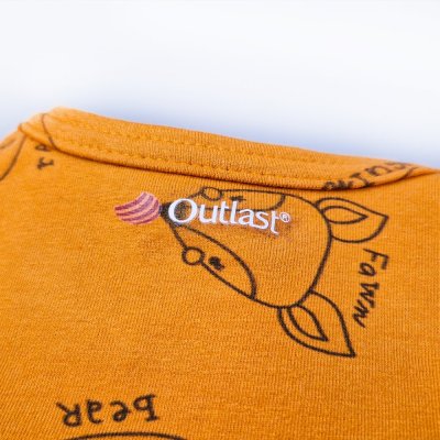 Body koszulka ślizg NADRUK Outlast® - miodowe zwierzątka