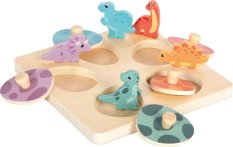 small foot Drewniane puzzle pamięciowe Dino