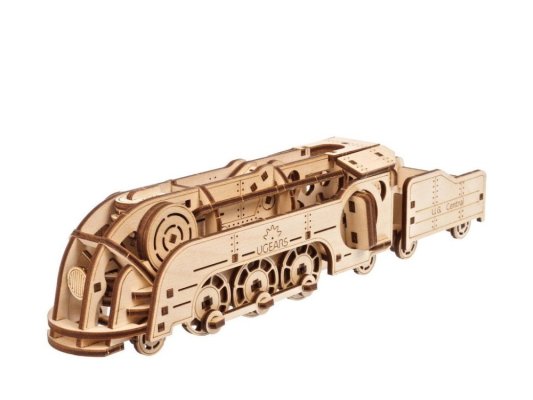Ugears Puzzle 3D de madera mecánico MINI Locomotora