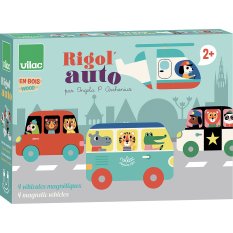 Vilac Drewniane puzzle magnetyczne Transport