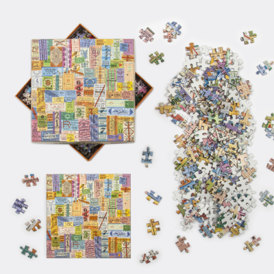 Galison Puzzle Vintage-Fahrkarten 500 Teile
