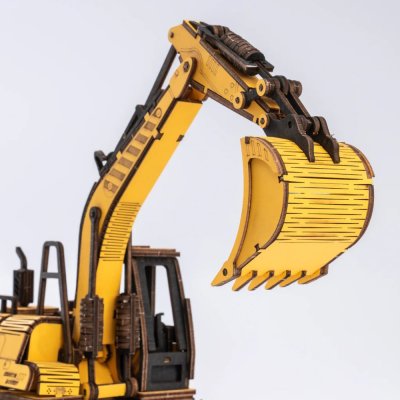 RoboTime 3D Rompecabezas de Madera Mecánico Excavadora