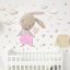 Removable sticker above the crib for a little girl - Bunny