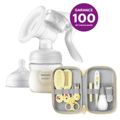 Помпа за кърма Philips AVENT. ръководство за мляко + комплект за грижа за деца SCH400/52