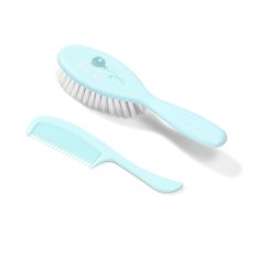 BABYONO Brosse à cheveux et peigne menthe fine