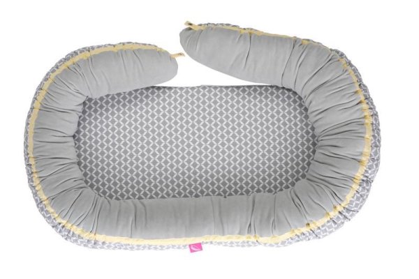 Mutterschaftsnest für Baby 2in1 Grey Classics 95x62 cm
