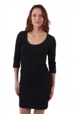 Breastfeeding 3/4 sleeve dress Elena - black