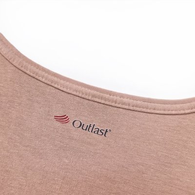 Moška majica KR tanka U izrez Outlast® - lešnik