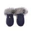 COTTONMOOSE Set fusak a rukavice na kočárek Combi Graphite/Blue