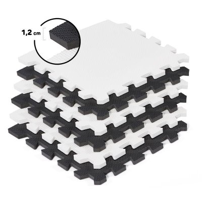 KINDERKRAFT Schaumstoff Puzzlematte Luno 150 x 180 cm Schwarz, 30 Stk.