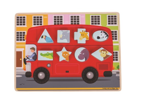 Bigjigs Toys Pusselbuss med djur