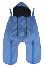 Monkey Mum® Zateplovací kapsa šusťákovina s beránkem na nosítko nebo do kočárku Carrie - 2. jakost - Tmavě modrá - Velká