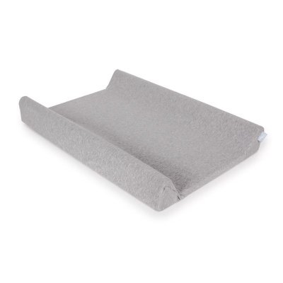 CEBA Wickelauflagenbezug 50x70-80 cm 2 Stück Hellgrau Melange+Weiß