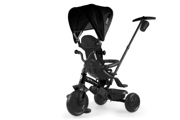 Rowerek trójkołowy QPLAY Elite Platinum Black, 6 w 1, wiek 10-72 miesięcy