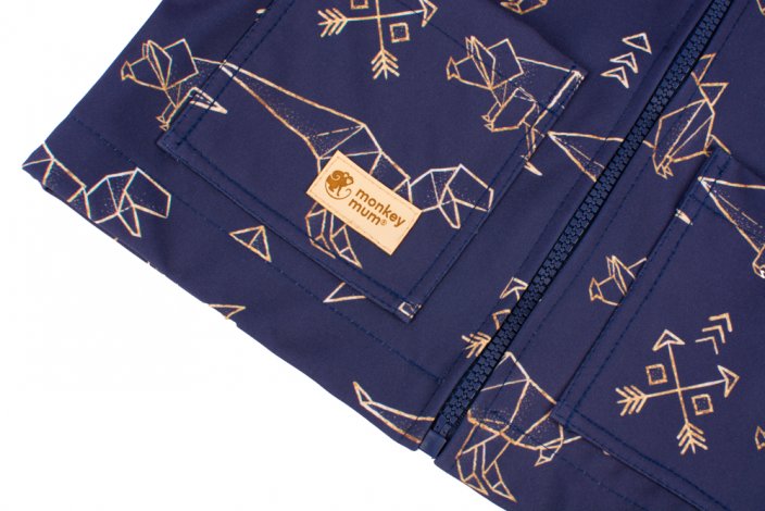 Monkey Mum® Softshell Baby Jacket with Membrane - Dinosaur Constellation