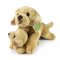 Rappa Labrador de pluș cu pui culcat 25 cm ECO-FRIENDLY