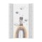 CEBA BABY Materassino Fasciatoio a 2 bordi con Tavola Rigida (50x70) Basic Rainbow Home
