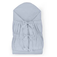 PETITE&MARS Otulacz sznurowany Nurse ze sztywnym wkładem kokosowym Dusty Blue 75x75 cm