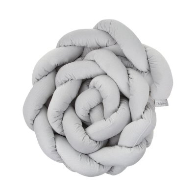 BELISIMA Kinderbettschutz Cop Velvet Grey 230x15 cm