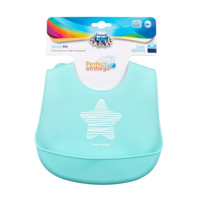 CANPOL BABIES Babero de silicona con bolsillo Azul pastel