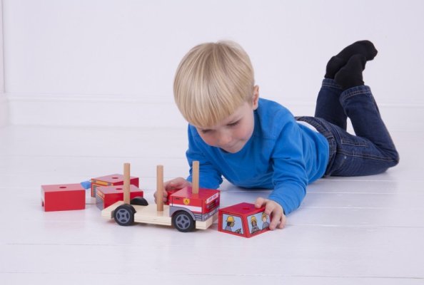 Bigjigs Baby Gasilec z nastavki