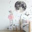 Adesivo murale - Luna e ragazza su una scala