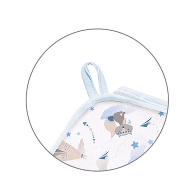 BABYONO Handtuch mit Kapuze Frottee blau 100x100 cm