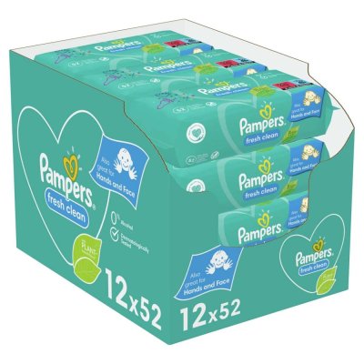 12x chusteczki nawilżane PAMPERS Fresh Clean 52 szt