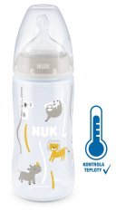 NUK FC+ butelka z kontrolą temperatury 300 ml - beżowa