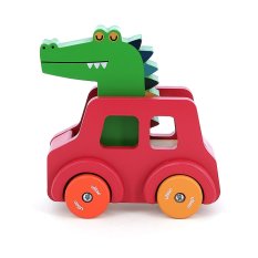 Vilac Holzauto mit Hupe Krokodil