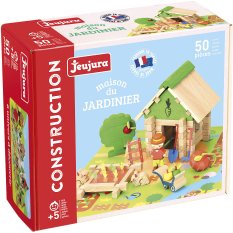 Jeujura Jeu de construction en bois 50 pièces Jardinage