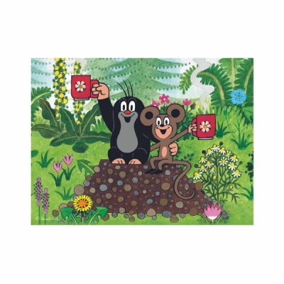 Dino Holzbausteine Maulwurf und Tiere 12 Stk.