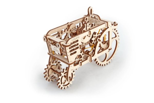 Ugears Puzzle 3D de madeira mecânico Trator
