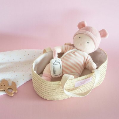 Doudou Jolijou Muñeca Pola en bolso para cochecito 28 cm