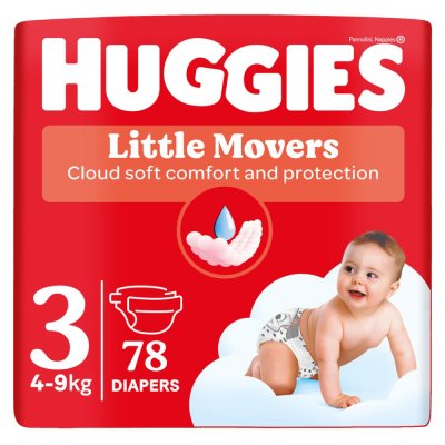 HUGGIES® Windeln Einweg Little Movers 3 (4-9 kg) 78 Stk