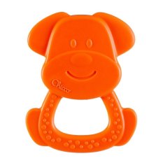 CHICCO Teether Eco+ Dog Charlie portocaliu 3m+