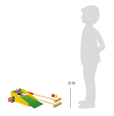 small foot Minigolf pazzo con talpa bocca aperta