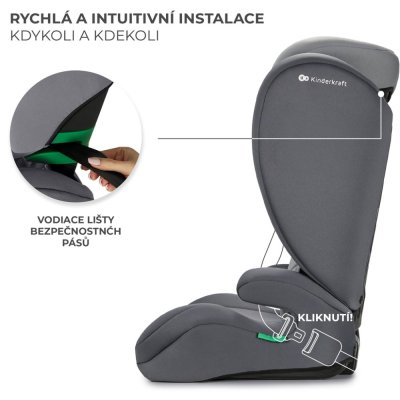 KINDERKRAFT Car seat i-Spark i-Size 100-150 cm Grey