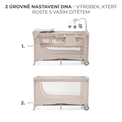 KINDERKRAFT Reisebett Joy 2 mit Zubehör Beige