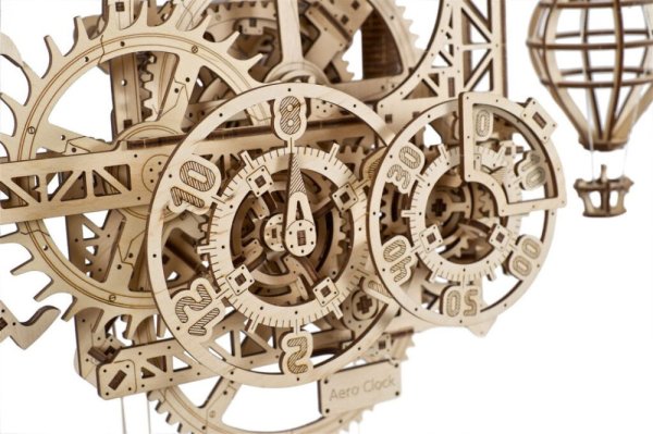 Ugears 3D lesene mehanske sestavljanke Stenska ura Aero