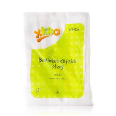 KIKKO Cotton nappies Classic 80x80 (10 pcs) - white