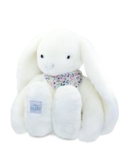 Doudou Lapin en peluche XXL avec foulard blanc 50 cm
