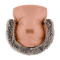 PETITE&MARS Set zimní fusak Arctic 4v1 + rukavice na kočárek Furry Pastel Peach