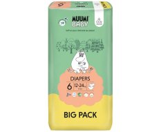 MUUMI Baby 6 Junior 12-24 kg (54 pièces), couches écologiques