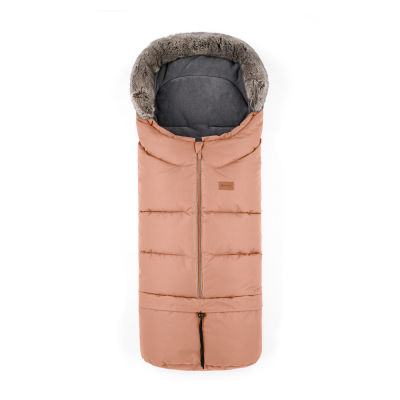 PETITE&MARS Set zimní fusak Arctic 4v1 + rukavice na kočárek Furry Pastel Peach