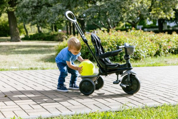 Rowerek trójkołowy QPLAY Cosy Grey, wiek 10-72 miesięcy