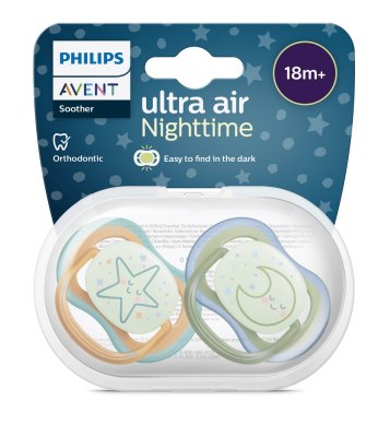Philips AVENT Ultra Air Nachtschnuller 18m+ neutral, 2 Stk