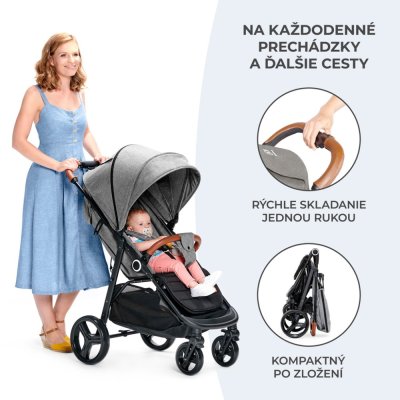 KINDERKRAFT Sportkinderwagen Grande Plus Grau