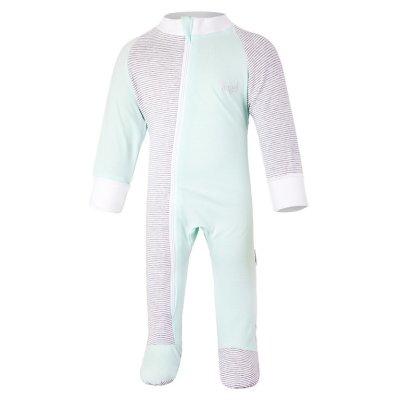 Macacão fino DR Outlast® - faixa de destaque verde santo/branco-cinza